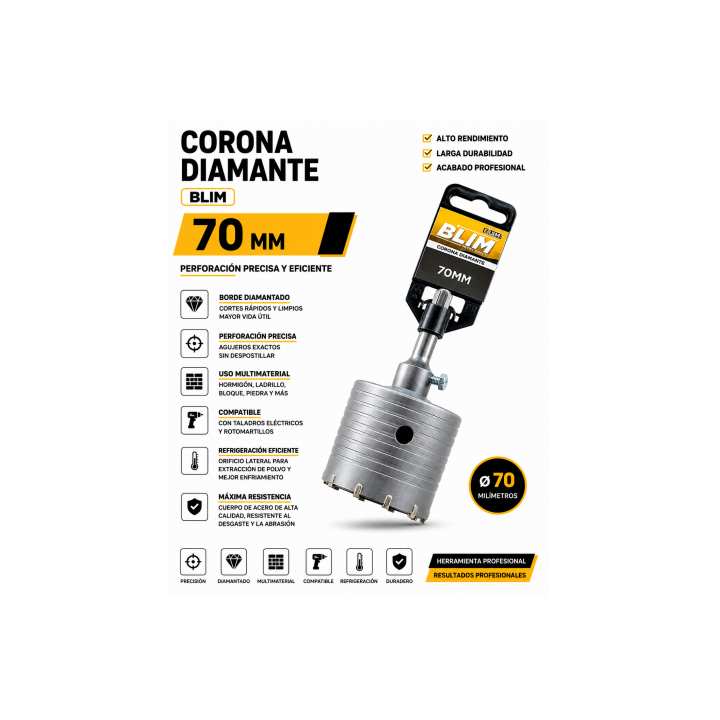 CORONA DIAMANTE 70 MM BLIM