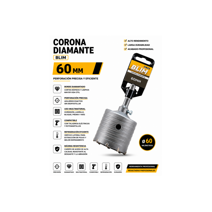 CORONA DIAMANTE 60 MM BLIM