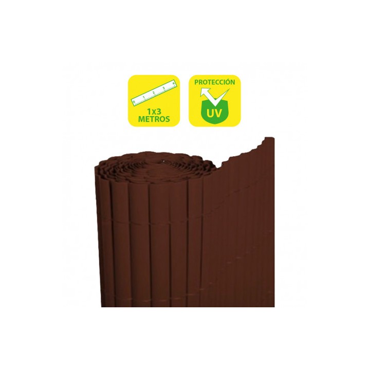 CAÑIZO PLÁSTICO DOBLE CARA 1X3 METROS MARRON OSCURO SUNGARDEN