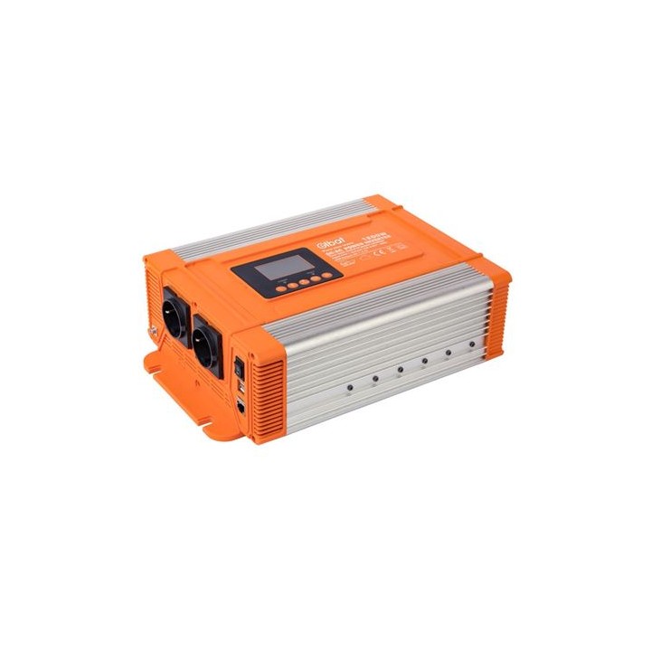CONVERTIDOR DE CORRIENTE ONDA PURA CON PANTALLA LCD 1200W ELBAT