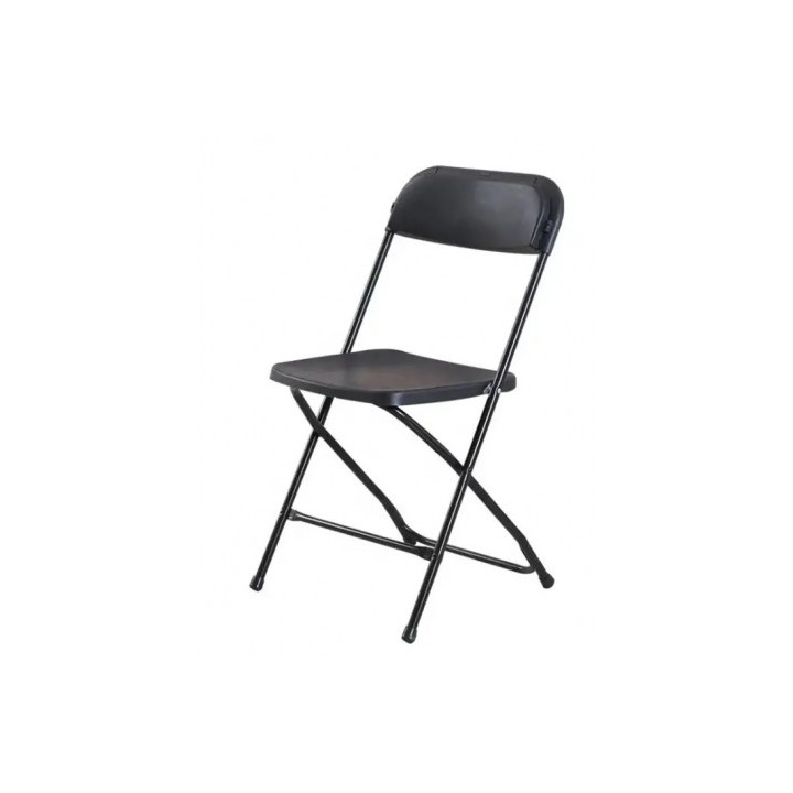 SILLA RESINA PLEGABLE 80X50X45CM NEGRA SUNGARDEN