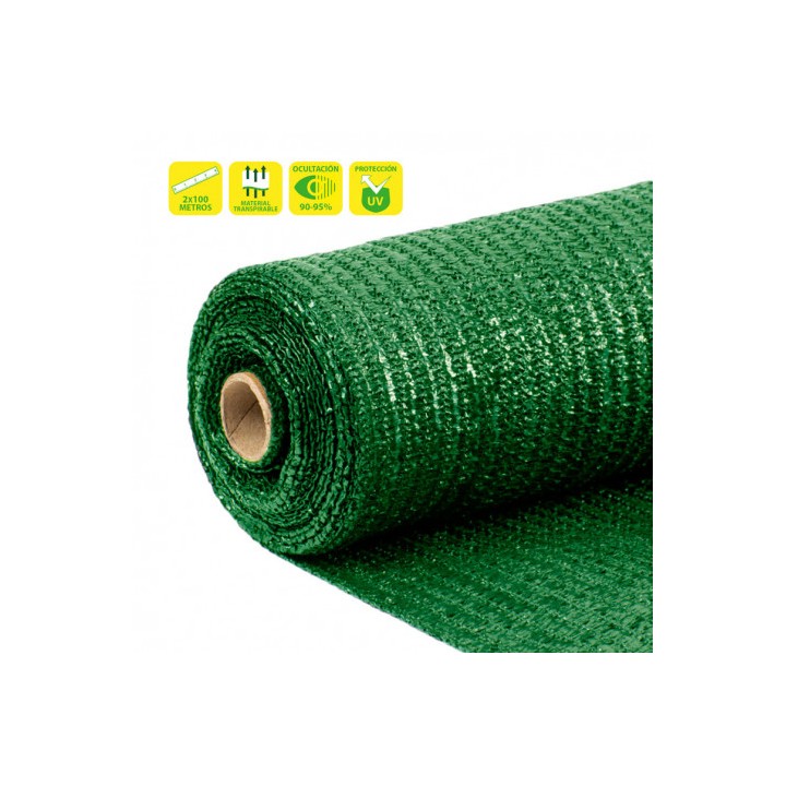 MALLA DE SOMBREO VERDE 2X100 METROS SUNGARDEN