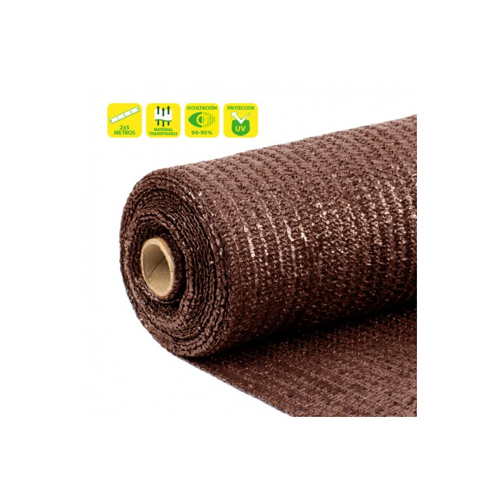 MALLA DE SOMBREO MARRON 2X5 METROS SUNGARDEN