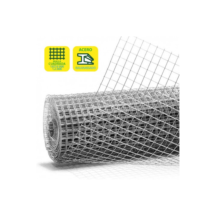 TELA METÁLICA GALVANIZADA 19X19X1.2MM 1X25 METROS SUNGARDEN