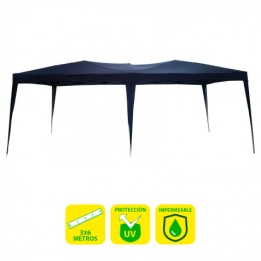 CARPA PLEGABLE ACERO 3X6 METROS AZUL OSCURO SUNGARDEN