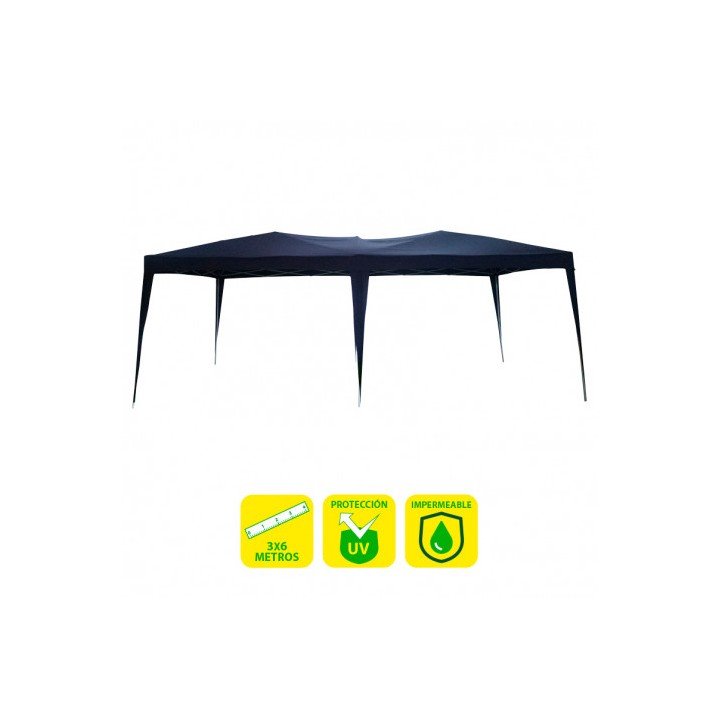 CARPA PLEGABLE ACERO 3X6 METROS AZUL OSCURO SUNGARDEN
