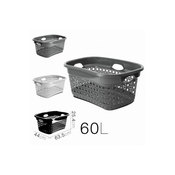 CESTA DE LA ROPA CON ASAS BOHO 60 LITROS