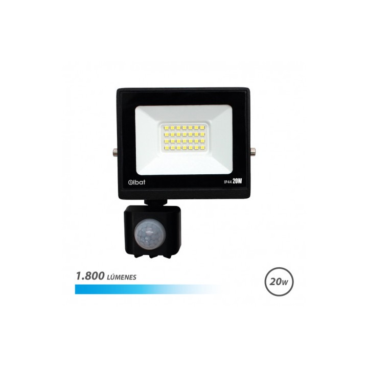 FOCO LED SERIE SLIM 20W CON SENSOR | 1800LM | 6500K ELBAT