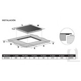 COCINA DE INDUCCIÓN 2 FUEGOS 3300W ENCASTRE + SOBREMESA MUVIP