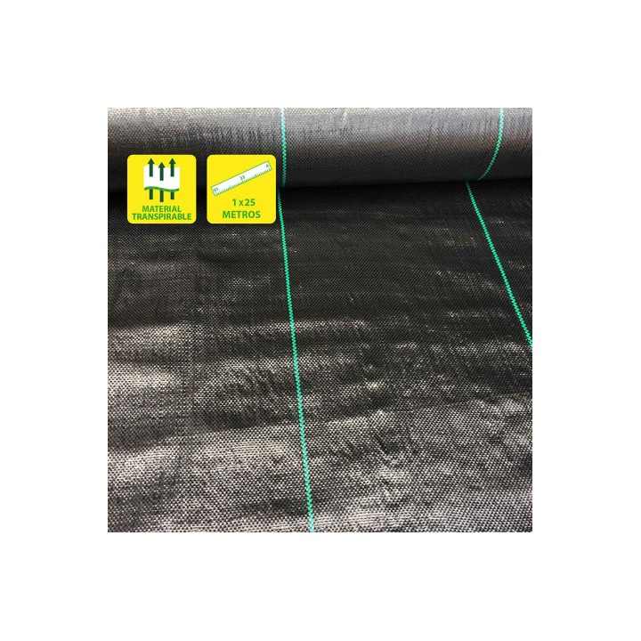 MALLA ANTIHIERBAS NEGRA 100GR 1X25M SUNGARDEN