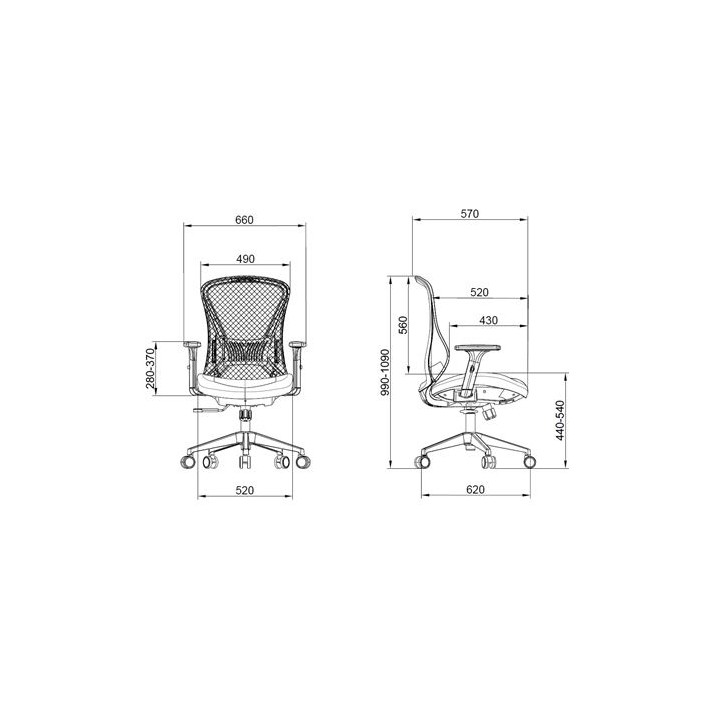 SILLA OFICINA GAMA SENIOR SE1700 AZUL CROMAD