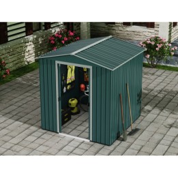 CASETA DE METAL | PUERTAS CORREDERAS 185X181X200CM (3.36M2) VERDE SUNGARDEN
