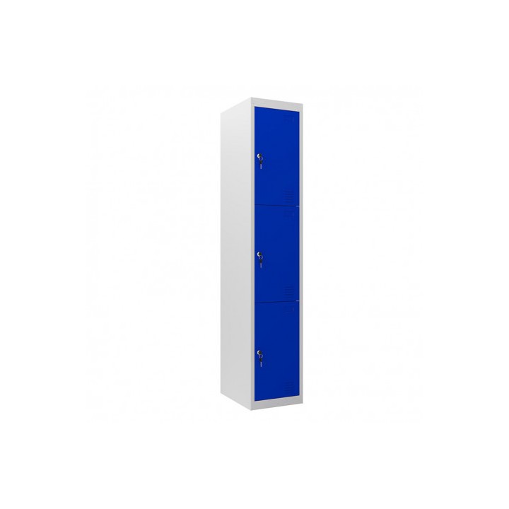 TAQUILLA METÁLICA 3 PUERTAS 1800X300X500MM AZUL CROMAD