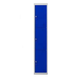 TAQUILLA METÁLICA 3 PUERTAS 1800X300X500MM AZUL CROMAD