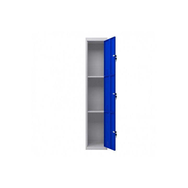 TAQUILLA METÁLICA 3 PUERTAS 1800X300X500MM AZUL CROMAD