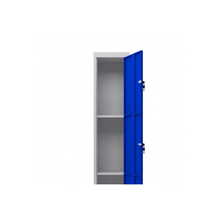 TAQUILLA METÁLICA 3 PUERTAS 1800X300X500MM AZUL CROMAD