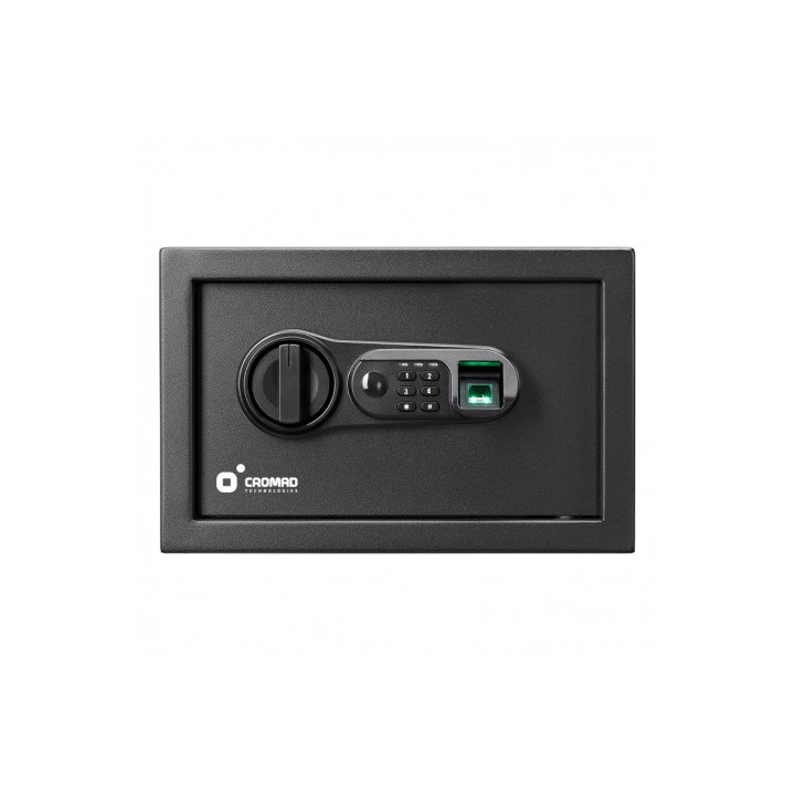 CAJA FUERTE ELECTRÓNICA CON DETECTOR DE HUELLA 200X310X200MM CROMAD