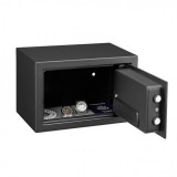 CAJA FUERTE ELECTRÓNICA CON DETECTOR DE HUELLA 200X310X200MM CROMAD