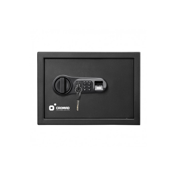 CAJA FUERTE ELECTRÓNICA CON DETECTOR DE HUELLA 250X350X250MM CROMAD