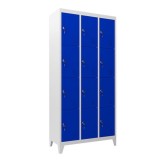 TAQUILLA METÁLICA CON PATAS 12 PUERTAS 1900X1000X500MM AZUL CROMAD