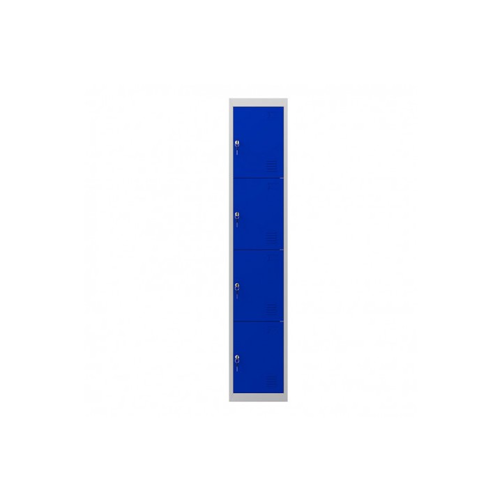 TAQUILLA METÁLICA 4 PUERTAS 1800X300X500MM AZUL CROMAD