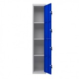 TAQUILLA METÁLICA 4 PUERTAS 1800X300X500MM AZUL CROMAD
