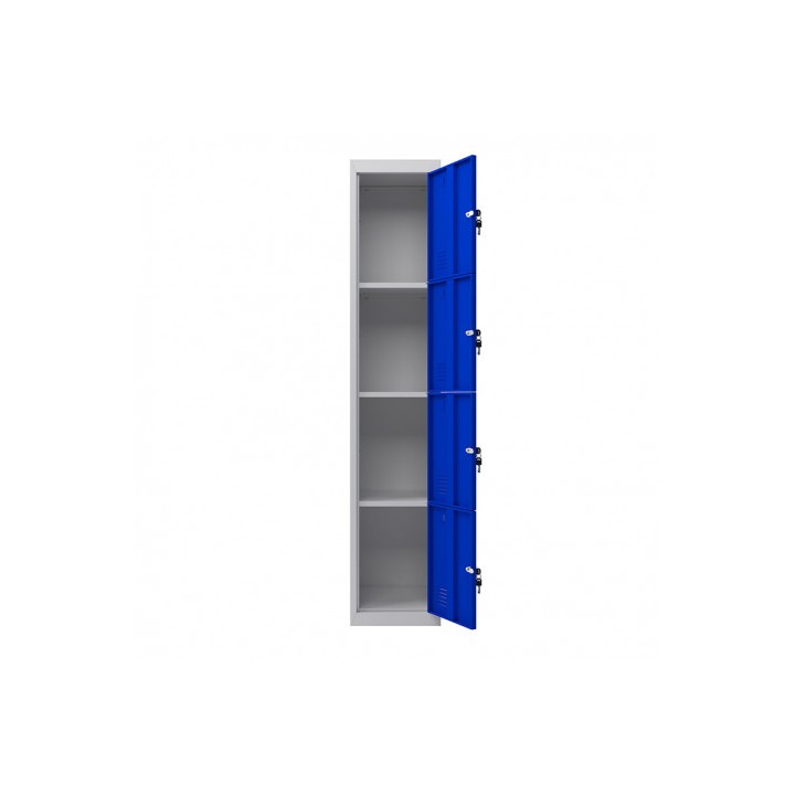 TAQUILLA METÁLICA 4 PUERTAS 1800X300X500MM AZUL CROMAD