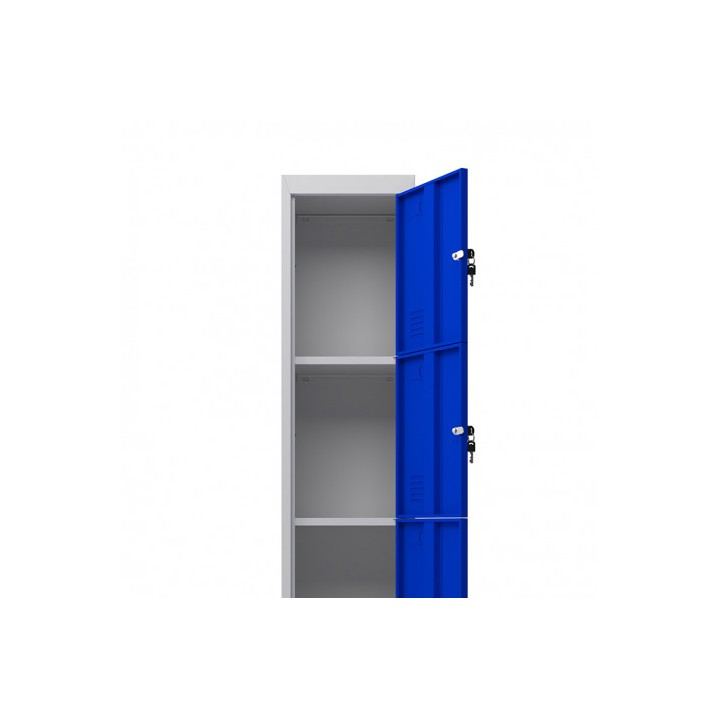 TAQUILLA METÁLICA 4 PUERTAS 1800X300X500MM AZUL CROMAD