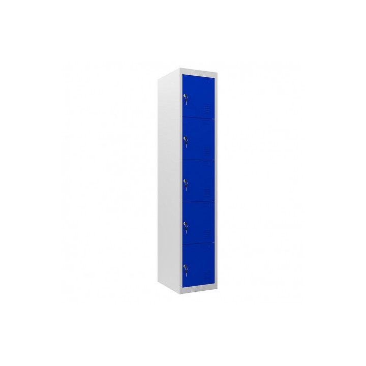 TAQUILLA METÁLICA 5 PUERTAS 1800X300X500MM AZUL CROMAD
