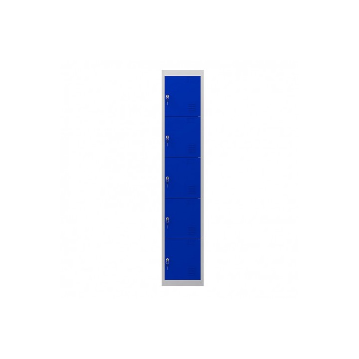 TAQUILLA METÁLICA 5 PUERTAS 1800X300X500MM AZUL CROMAD