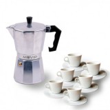 CAFETERA 6 TAZAS ALUMINIO ANTIADHERENTE MUVIP