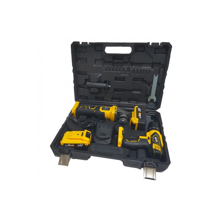 PACK 20V TALADRO PERCUTOR + RADIAL 115/125MM | BATERIAS 2AH Y 4AH BLIM