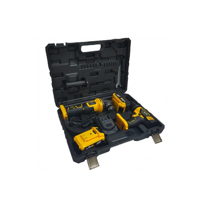 PACK 20V TALADRO PERCUTOR + RADIAL 115/125MM | BATERIAS 2AH Y 4AH BLIM