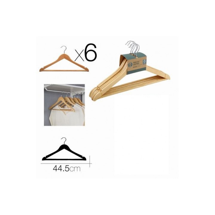 SET 6 PERCHAS DE MADERA URBAN LIVING