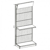 ESTANTERIA / EXPOSITOR DISPLAY 900X450X2200 COLOR NEGRO