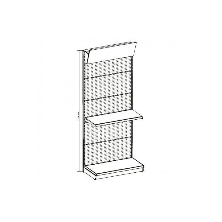 ESTANTERIA / EXPOSITOR DISPLAY 900X450X2200 COLOR NEGRO