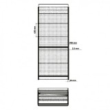 ESTANTERIA / EXPOSITOR DISPLAY 900X450X2200 COLOR NEGRO