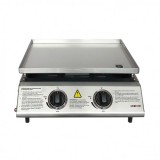 PLANCHA DE ASAR 2 FUEGOS INOXIDABLE MUVIP