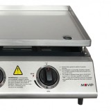 PLANCHA DE ASAR 2 FUEGOS INOXIDABLE MUVIP