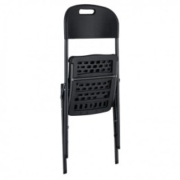 SILLA RESINA PLEGABLE PRO 44X53X83CM NEGRA SUNGARDEN