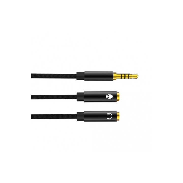CABLE NBR197 MINI JACK A 2 MINI JACK HEMBRAS AUDIO + MICROFONO XO