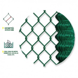 MALLA DE VALLADO PLASTIFICADA 60X60X2.9MM 2X25 METROS SUNGARDEN