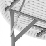 MESA DE RESINA REDONDA PLEGABLE 160X74CM 4.5CM SUNGARDEN
