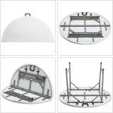 MESA DE RESINA REDONDA PLEGABLE 160X74CM 4.5CM SUNGARDEN