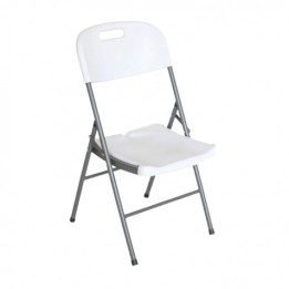 SILLA RESINA PLEGABLE PRO 44X53X83CM BLANCA SUNGARDEN