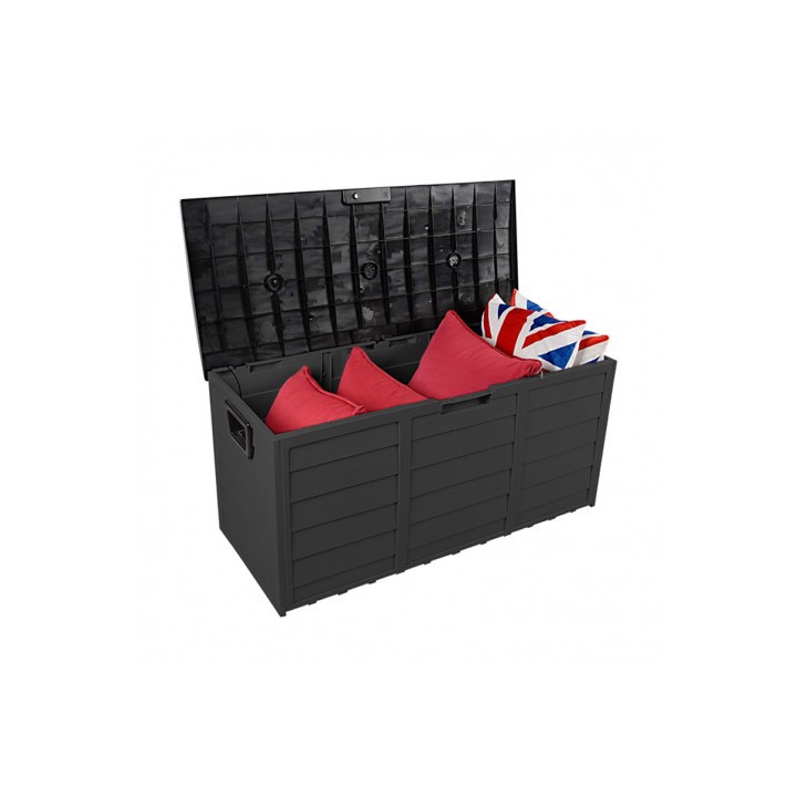 BAÚL RESINA 290 LITROS 112X49X54CM GRIS OSCURO SUNGARDEN
