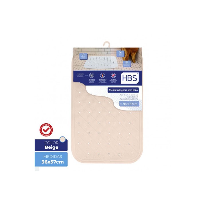 ALFOMBRA GOMA NATURAL - 450G BEIGE HBS