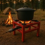 FOGÓN / HORNILLO DE GAS REFORZADO ALTA POTENCIA 1 FUEGO 40X40CM MUVIP