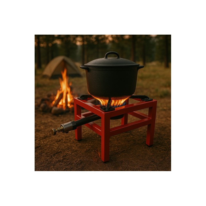 FOGÓN / HORNILLO DE GAS REFORZADO ALTA POTENCIA 1 FUEGO 40X40CM MUVIP