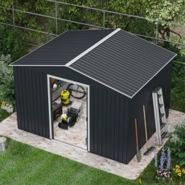 CASETA DE METAL | PUERTAS CORREDERAS 304.5X243X214.5 (7.4M2) ANTRACITA